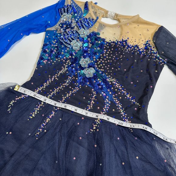 New Figure Skating Dress Size Girl 12 (7~10T) with Hair Scrunchies (125~135cm) - Picture 6 of 11